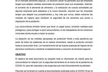 documento elaborado por la Agencia Española de Seguridad Alimentaria y Nutrición (Foto TA)